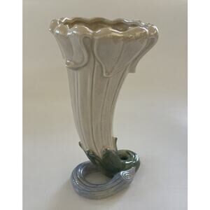 Vintage Fitz Floyd Art Nouveau Flower Vase 7” Japan 1978 Hand Painted Iridescent